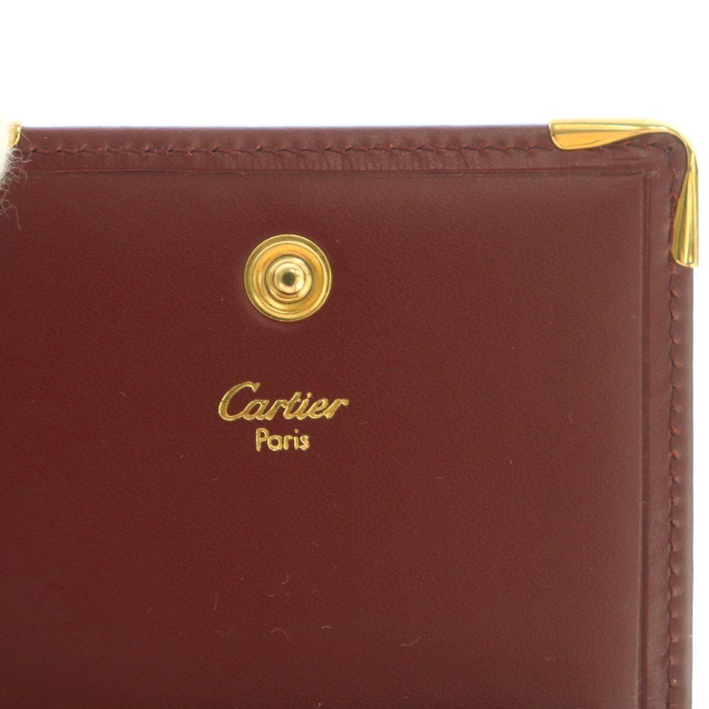 Cartier Must de Cartier Square Coin Case Leather Bordeaux — view 7