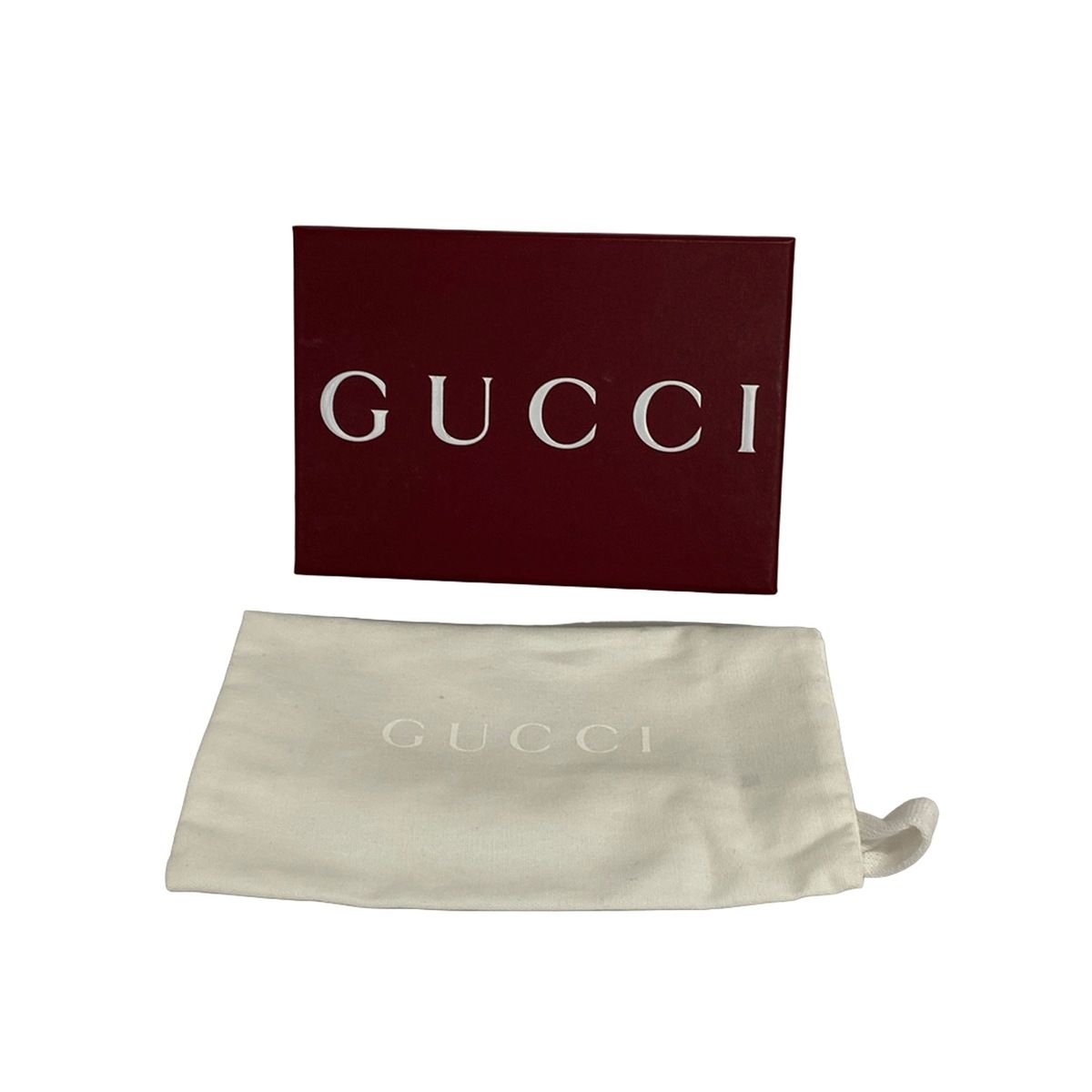 Gucci Coin Case GG Emblem Beige Ivory Leather with Key — view 5