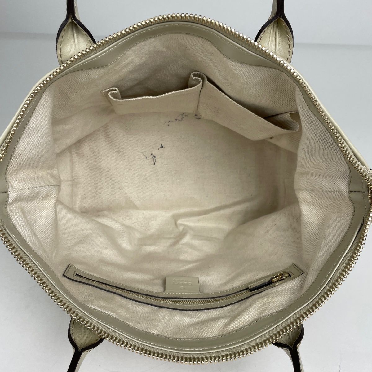 Gucci Heart Bit Tote GG Canvas Beige White — view 8