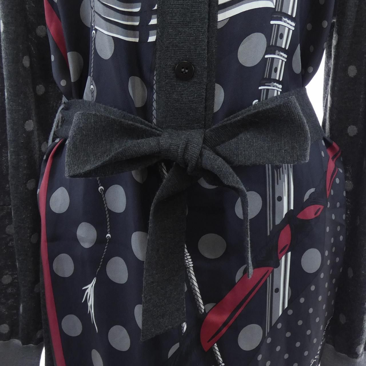 Hermes Clic Clac a Pois Twill Lane Dress — view 8