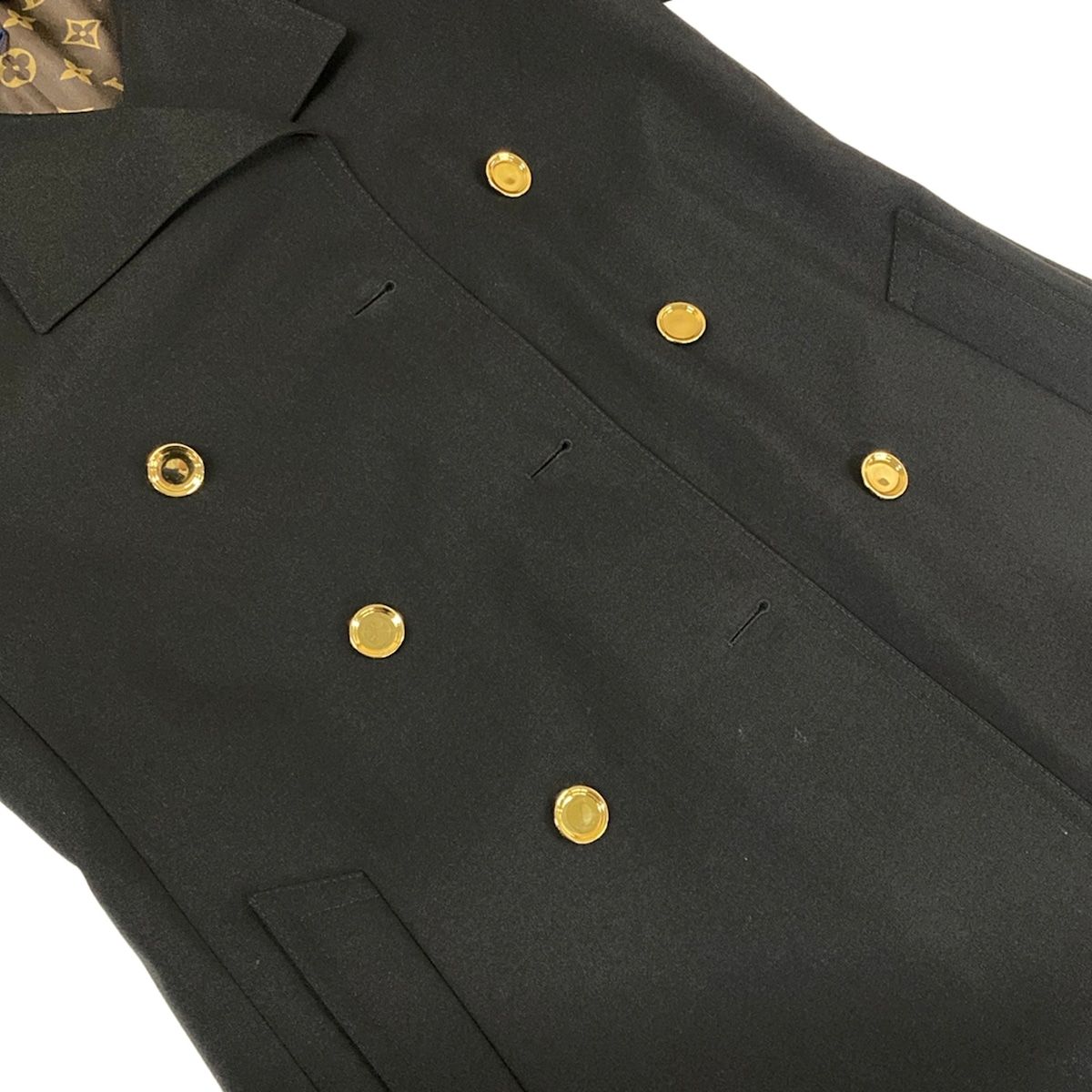 Louis Vuitton Coat 38 M Black Double Mohair Spring Autumn — view 9