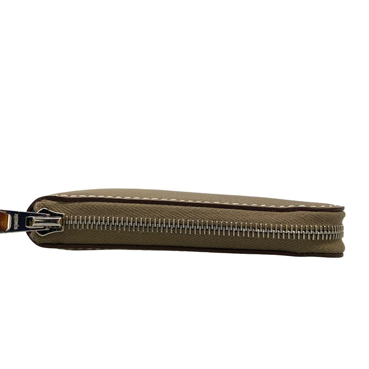 Hermes Wallet Azap Long Silk in Etoupe — view 9