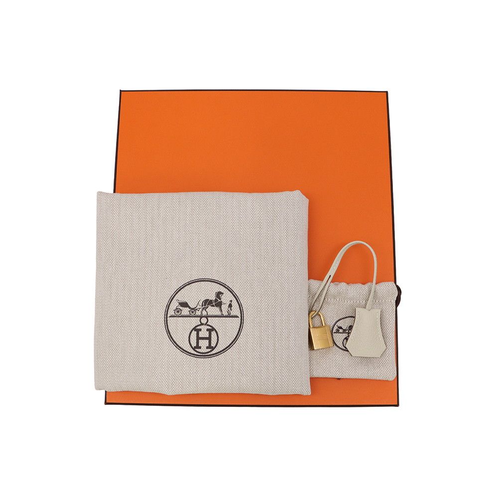 Hermes Birkin 25 Cles Gold Togo Handbag — view 9