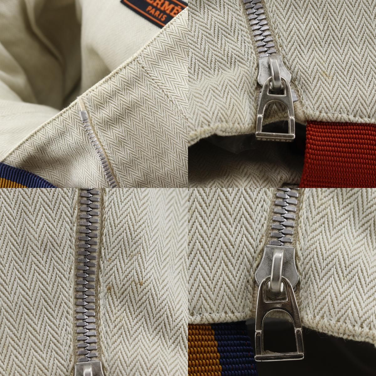Hermes Cavalier Toile Ash Beige Shoulder Bag — view 9