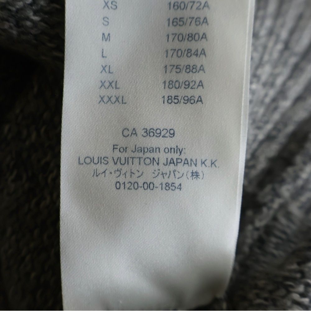 Louis Vuitton LV Wrist Merci Logo Print Cashmere Knit Sweater Gray Gvl — view 8