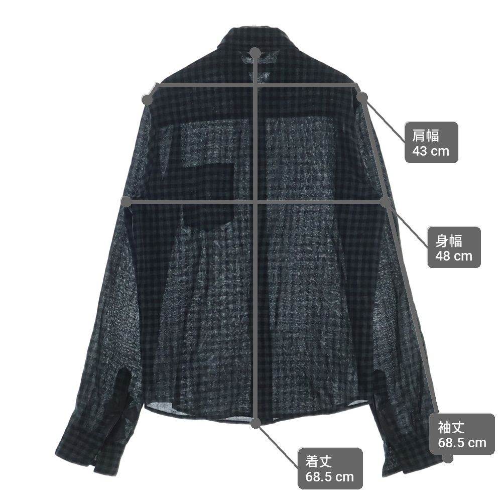 Chrome Hearts Looseends Cross Ball Button Check Long Sleeve Shirt — view 9