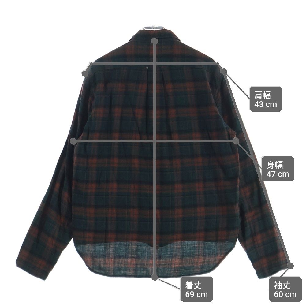 Chrome Hearts Not Heywood Daga Zip Up Flannel Check Long Sleeve Shirt — view 9