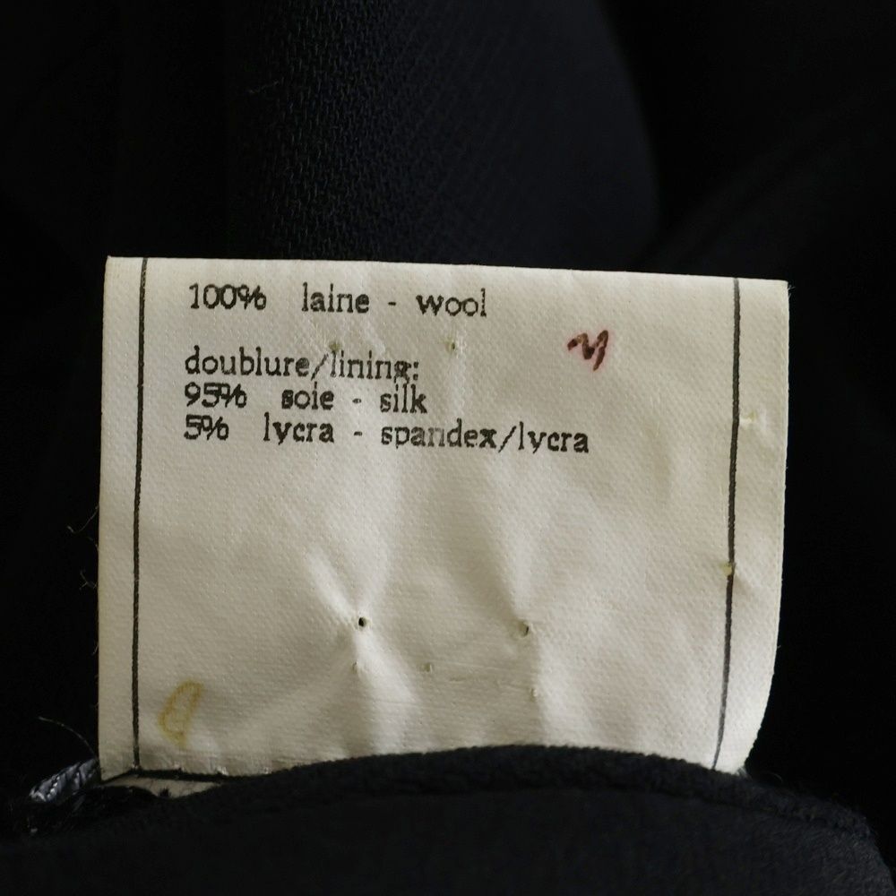 Chanel Coco Button Knee Length Dress Black Wool 42 — view 8