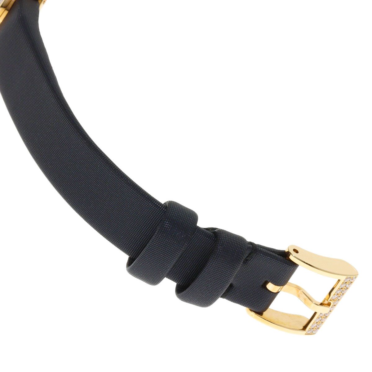 Dior la de Deux Watch 18k Pink Gold Leather Satin Diamond — view 9