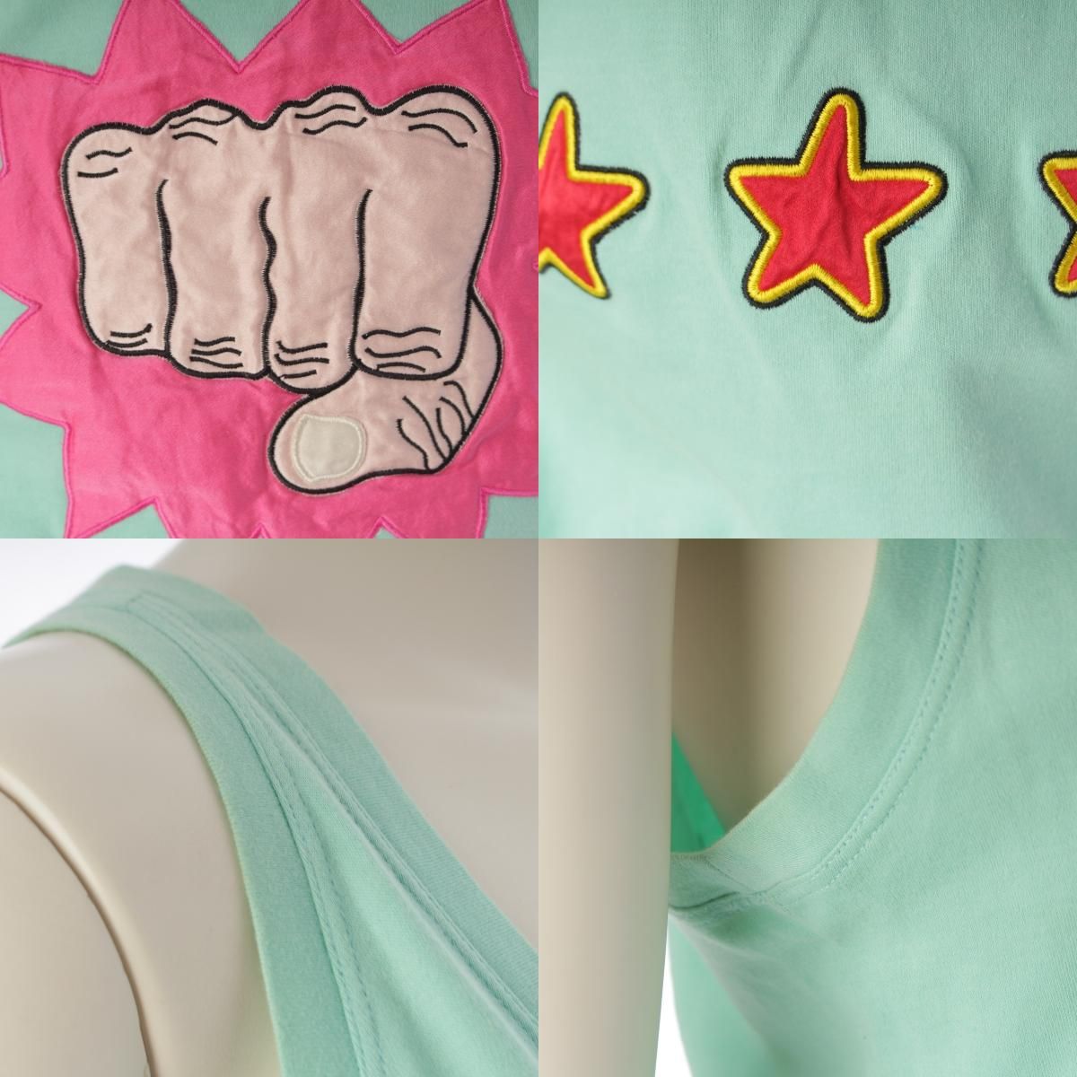 Dior Galliano Era Not War Logo Tank Top Light Green 42 — view 9