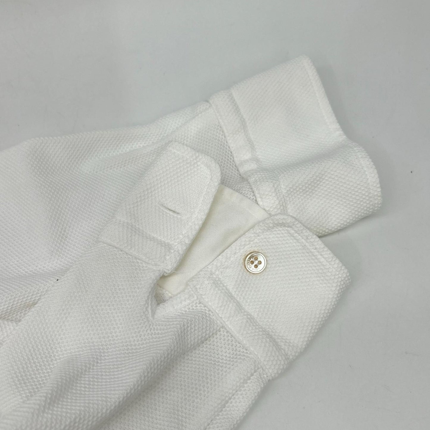 Loro Piana Optical White Pullover Long Sleeve Polo Shirt — view 8