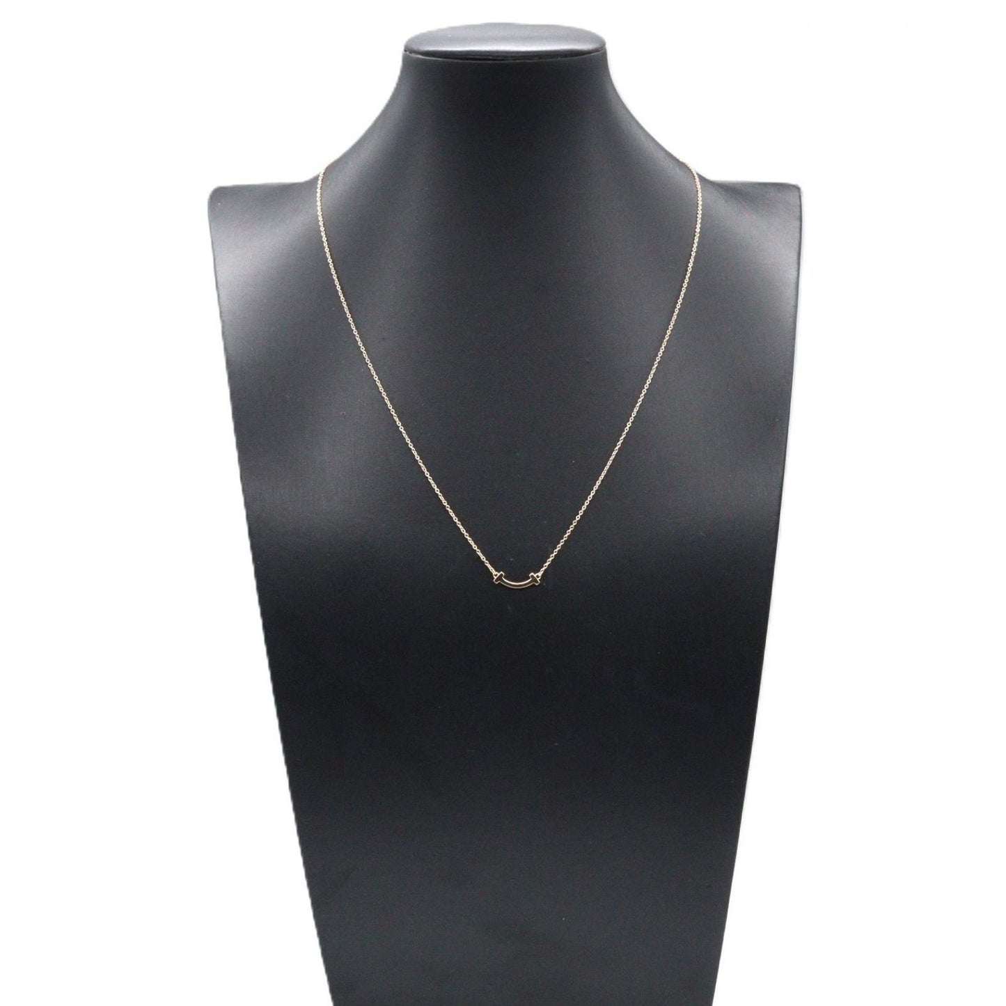 Tiffany & Co Necklace T Smile Mini 40.5 45 cm 18k Pink Gold — view 6