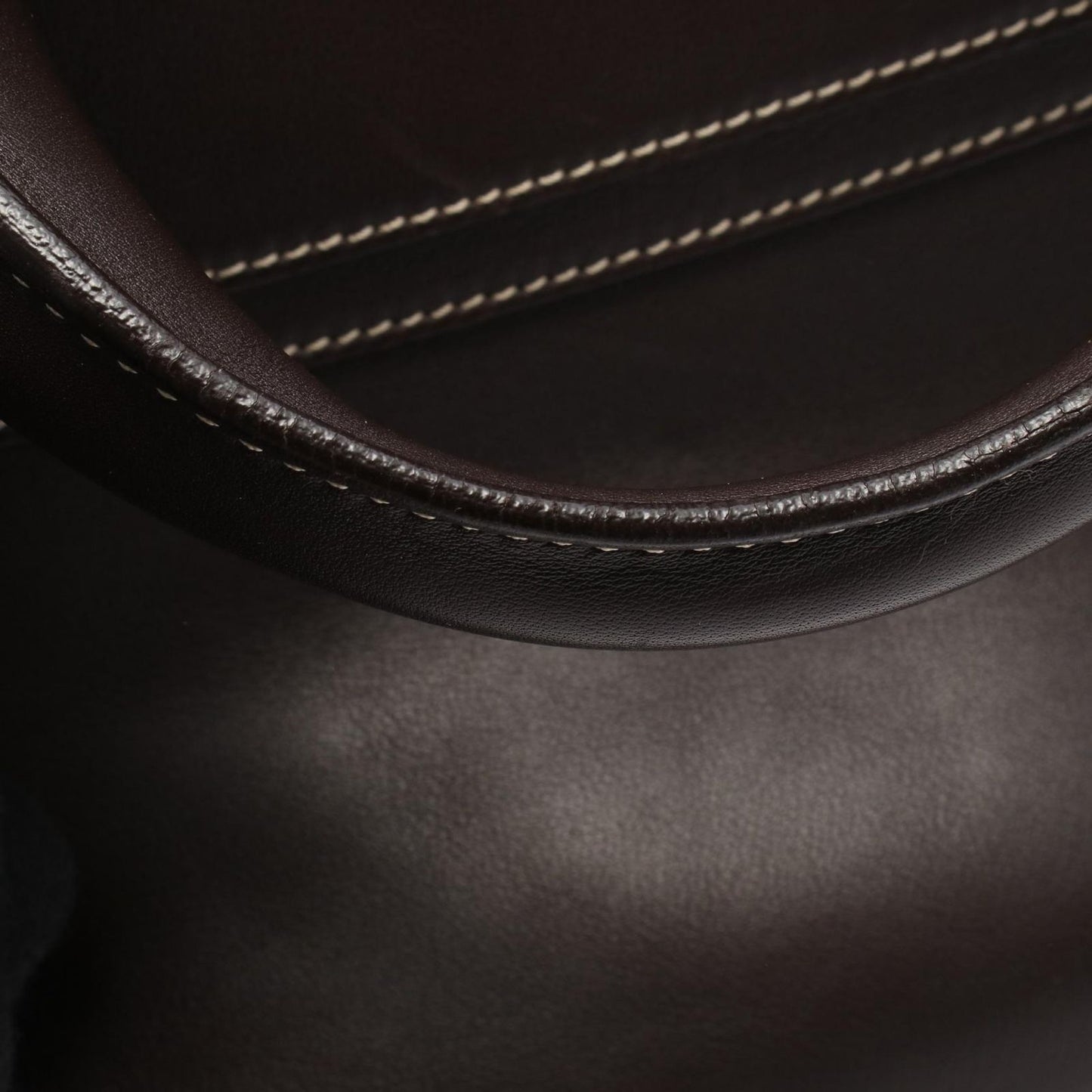 Celine Handbag Boogie Bag Dark Brown Leather — view 9