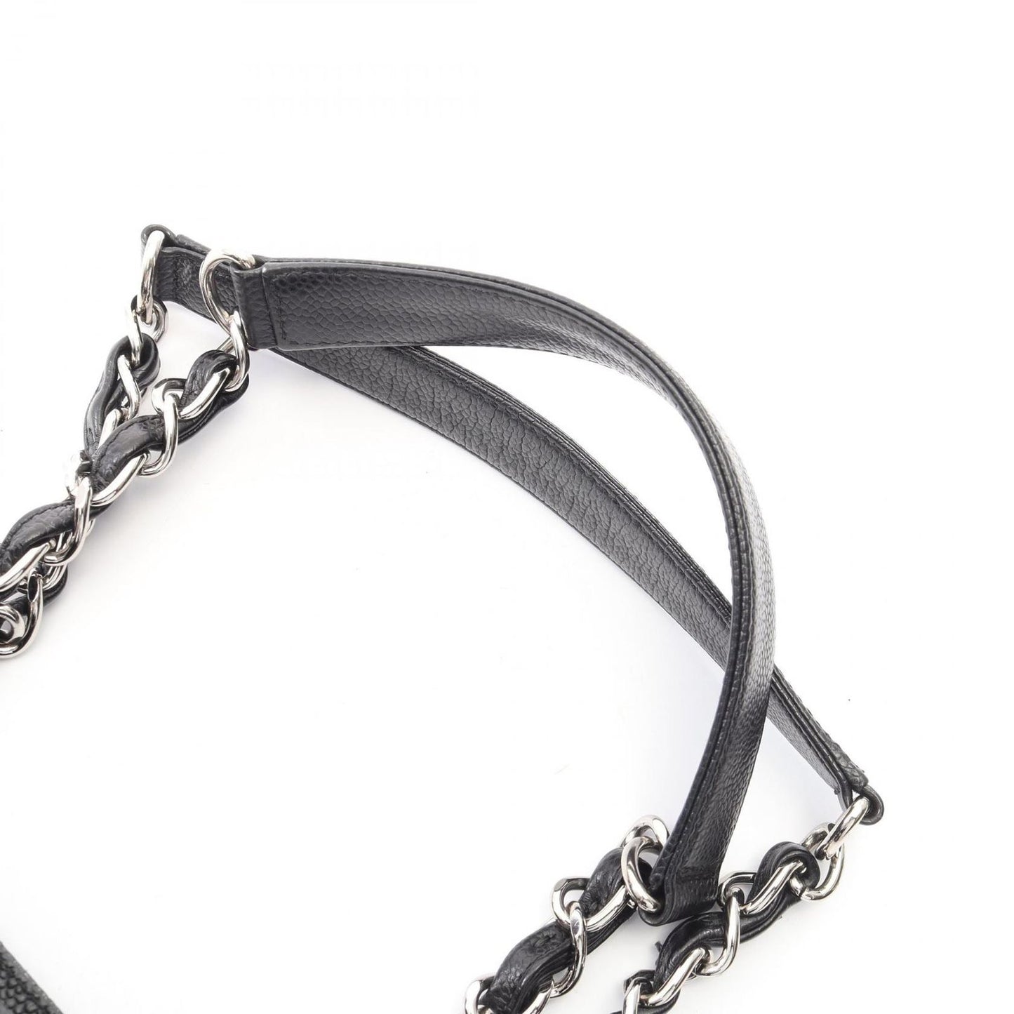Chanel Tote Quilted Grand Shopping GST Black Calf Chain — view 9