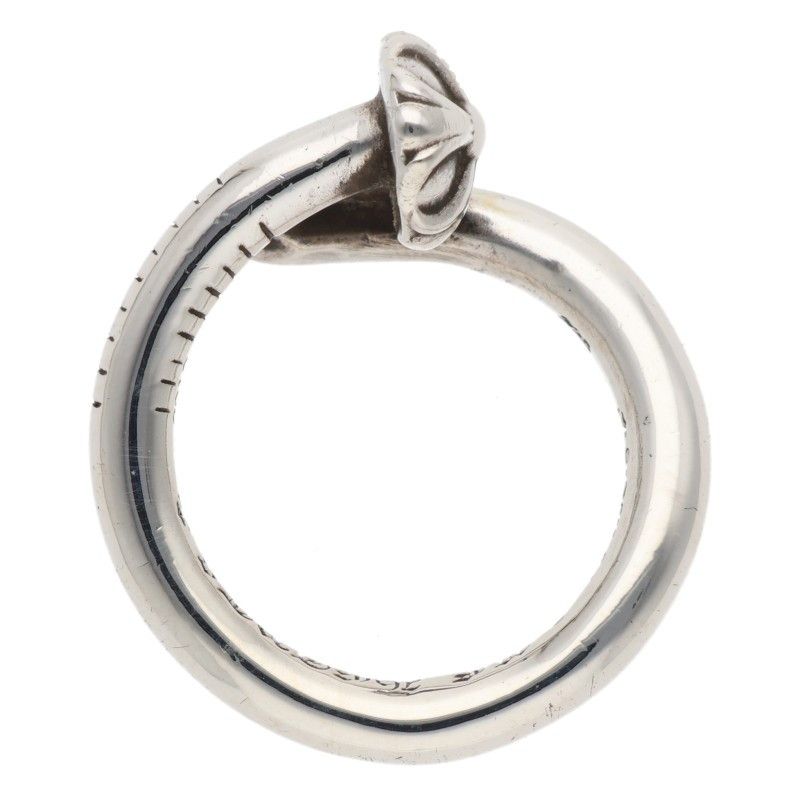 Chrome Hearts Nail Crsball Cross Ball Silver Ring — view 5