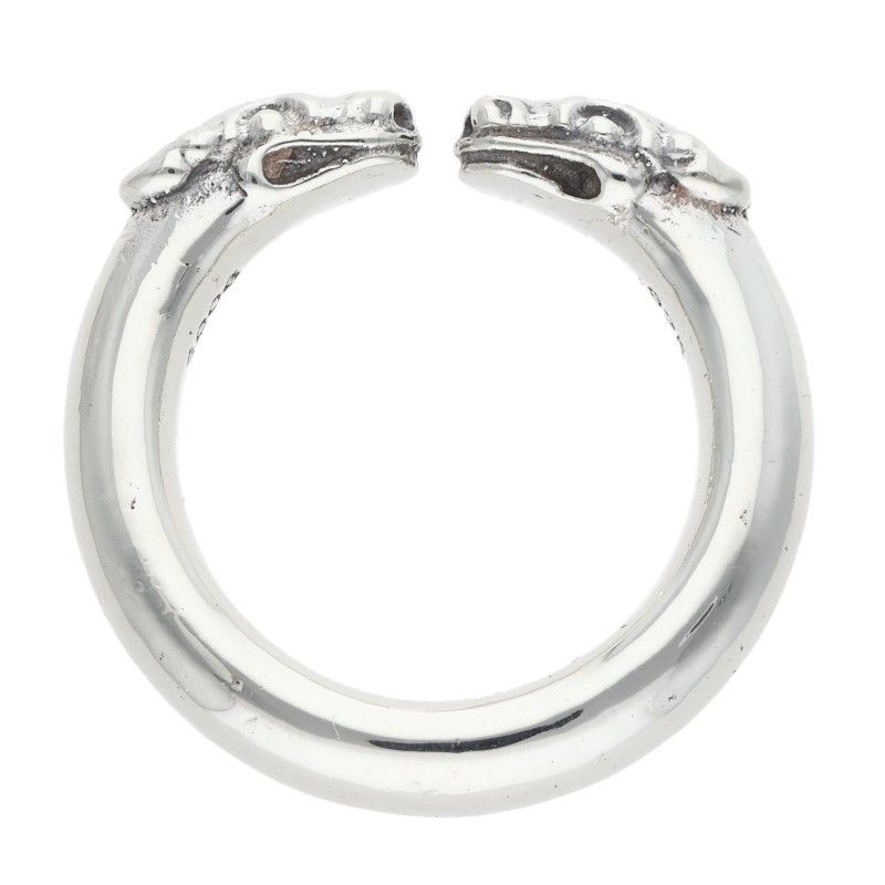 Chrome Hearts Double Dog Ring Dog Silver — view 5