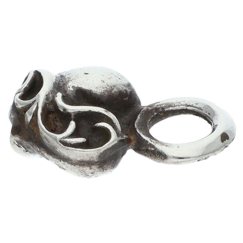 Chrome Hearts B Stack Heart Charm Silver Necklace Top — view 5