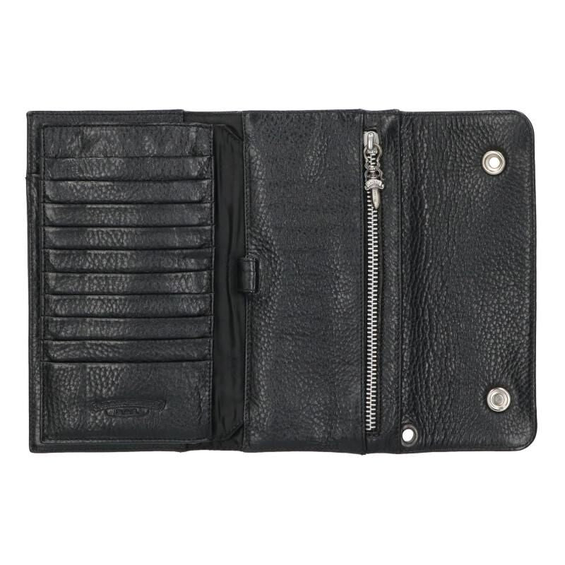 Chrome Hearts Wave Cross Ball Button Leather Wallet — view 3