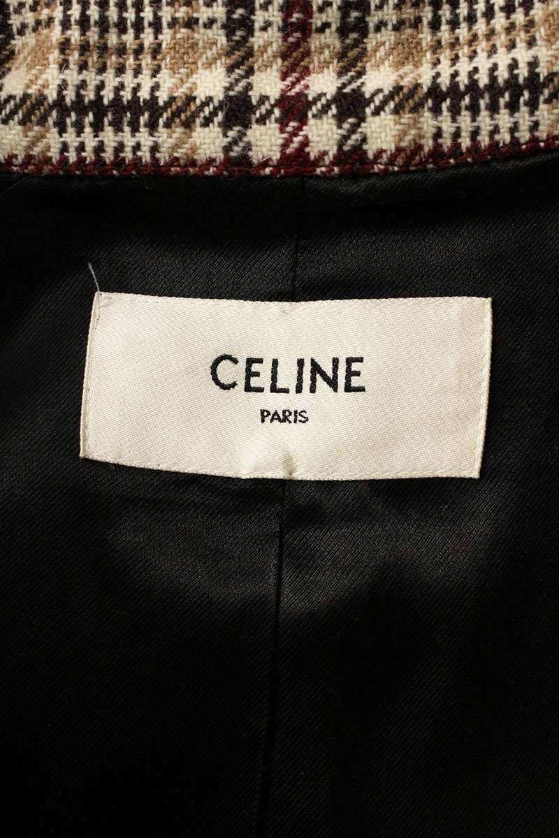 Celine Checkered Coat with Belt 36 — view 3