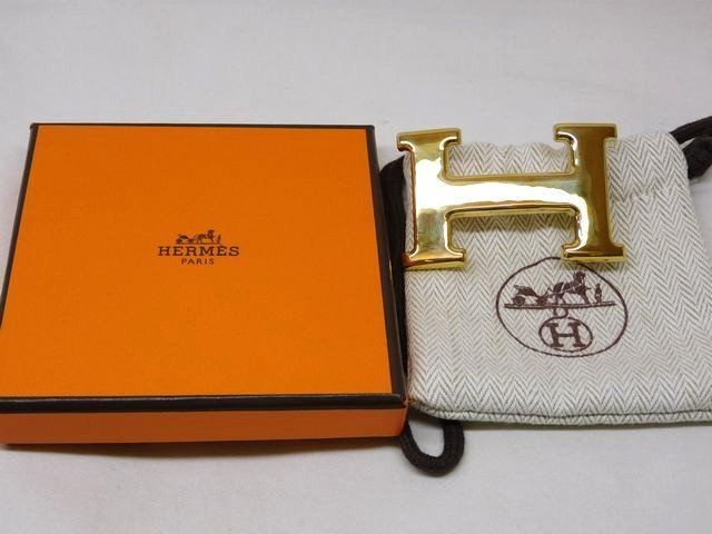 Hermes Constant Buckle Only Gold Color Logo 1 Hole Belt — view 5