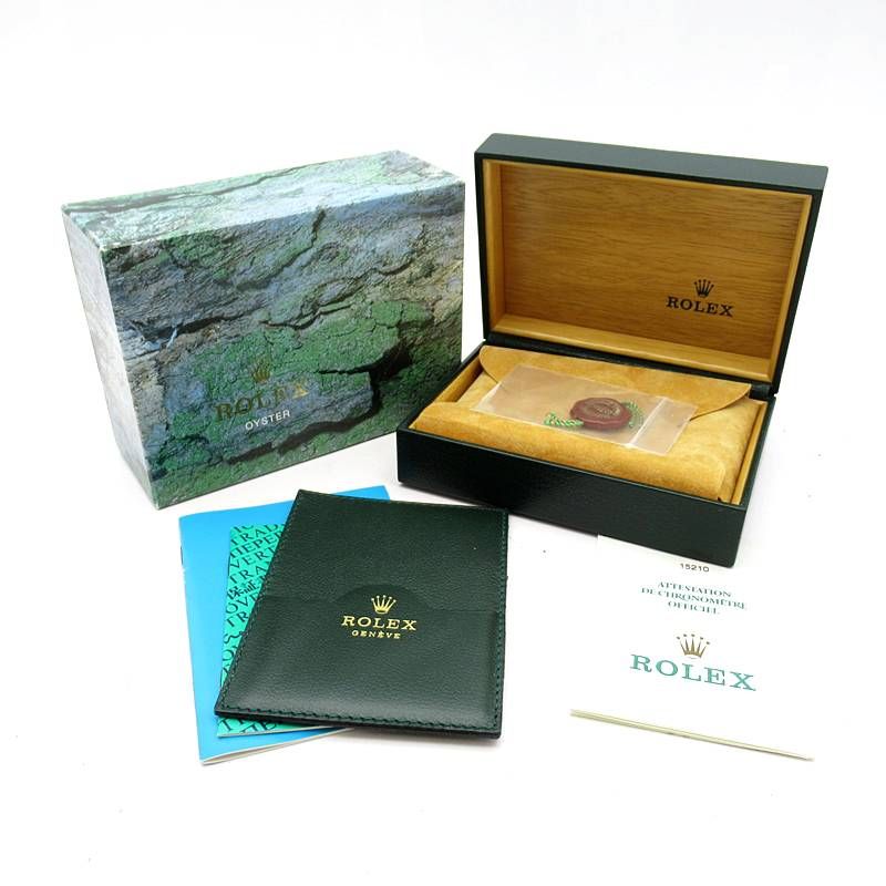 Rolex Oyster Perpetual Date Box SS Watch Black Polished — view 6