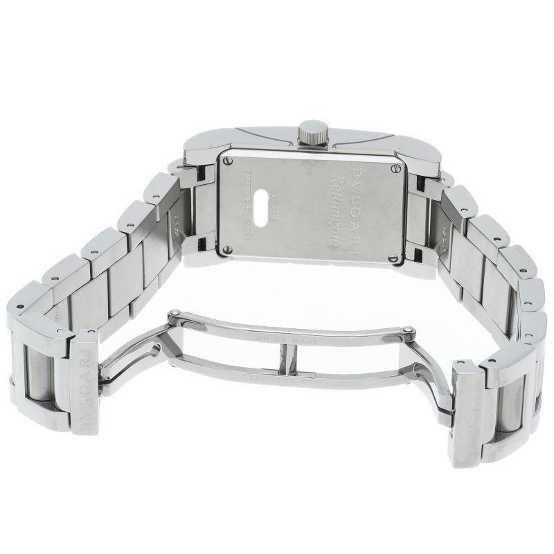 Bvlgari Rettangolo Watch SS Black Polished — view 5