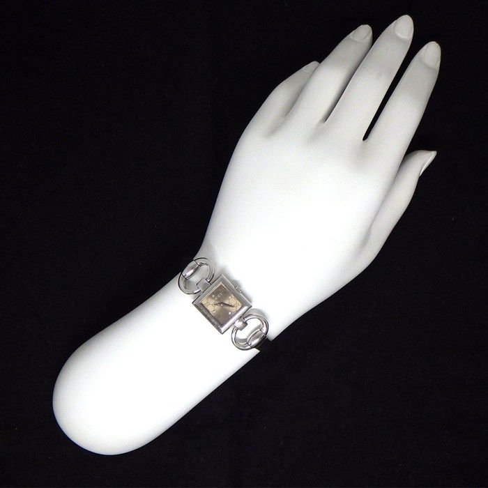 Gucci Watch Tornavoni 120 4 Point Diamond Index Square GG Logo Sunray Brown — view 9