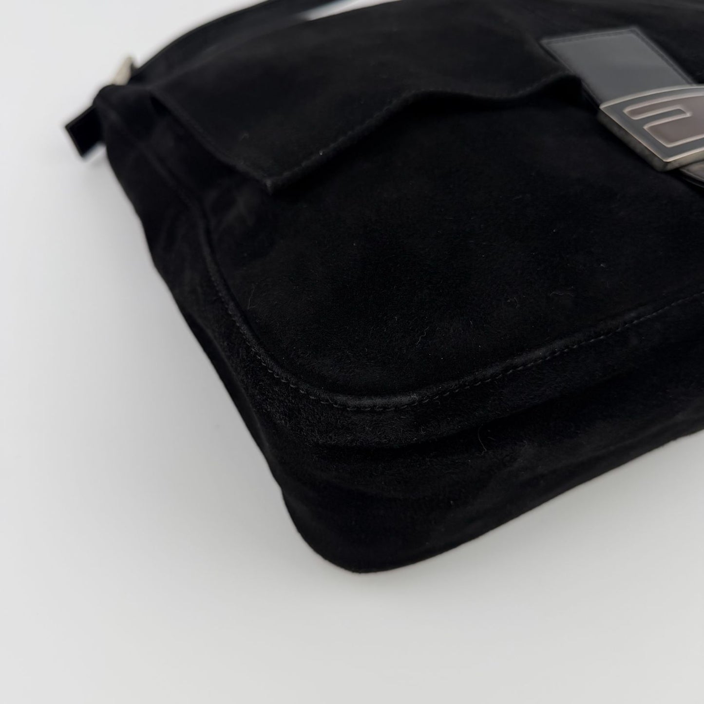 Fendi Shoulder Bag Black Suede Vintage — view 9