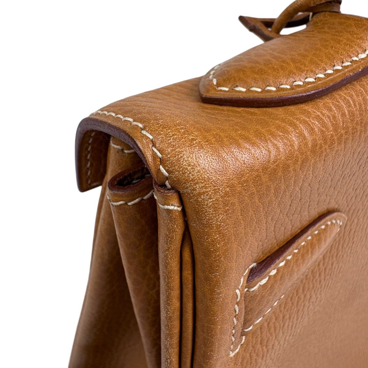 Hermes Kelly 32 Retourne 2-Way Shoulder Bag Ardennes Natural — view 9