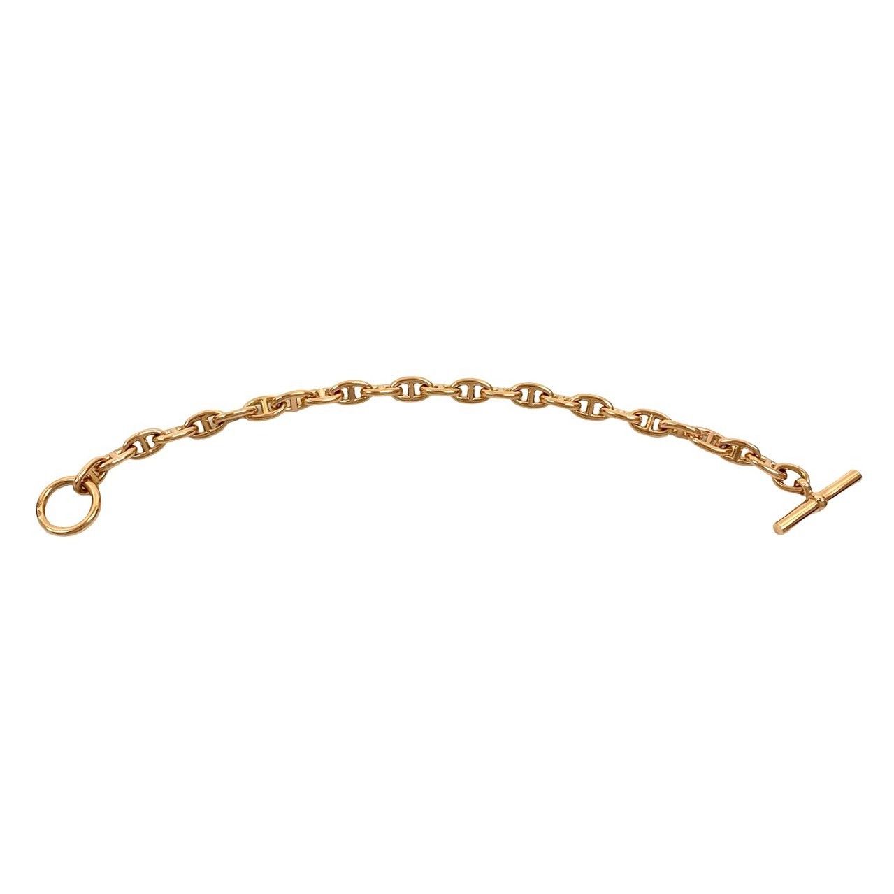 Hermes Chaine D'ancre TPM 24 Pieces Gold Chain Bracelet Bangle — view 6