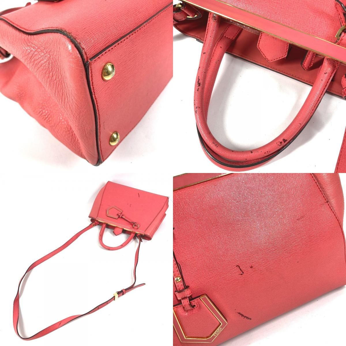Fendi Handbag Petit Tou Jour Leather Pink — view 9
