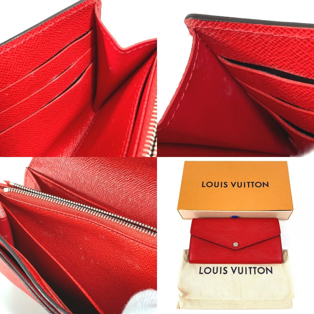 Louis Vuitton Wallet Portefeuille Sarah Epi Leather Coquelicot Red — view 9