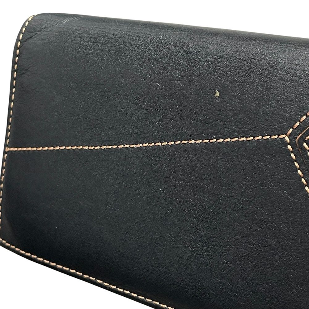 Loewe Anagram Bifold Wallet Puzzle Stitch Long Horizontal Logo Leather Black — view 9
