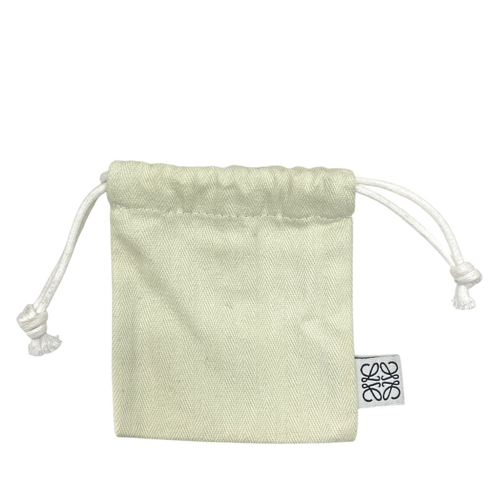 Loewe Pebble Key Holder Key Sling Bag Charm Metal Silver Simple Daily Use
