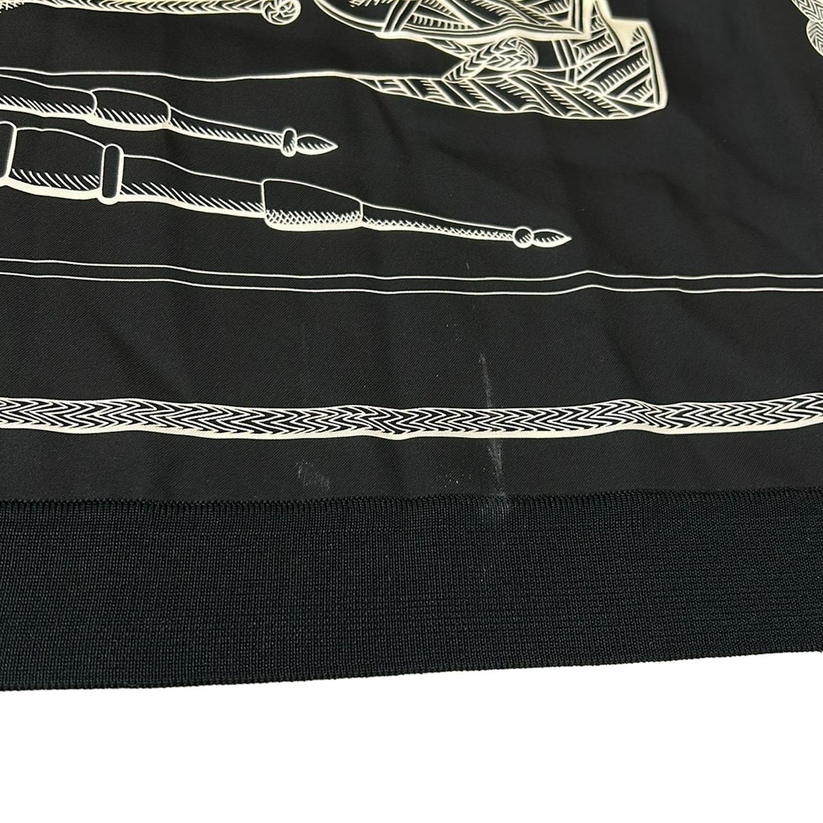 Hermes Cardigan 34 S Black White Short Sleeve Zouaves Et Dragons Finesse Long — view 8