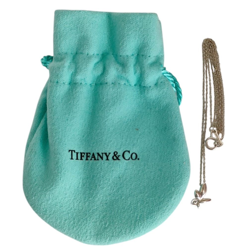 Tiffany & Co Paloma Picasso 925 Leaf Motif Chain Silver Necklace — view 9