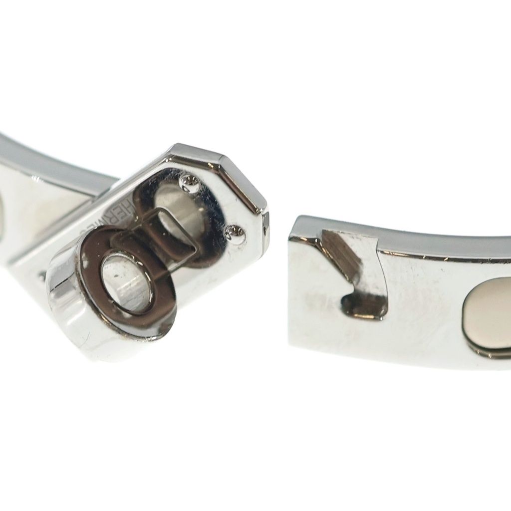 Hermes Mini Click Kelly White Silver Bracelet Bangle — view 6