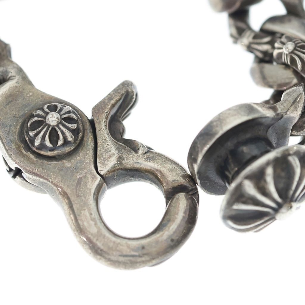 Chrome Hearts Fncy Chn Lnk Fancy Link Clip Bracelet 13 Links Silver — view 6