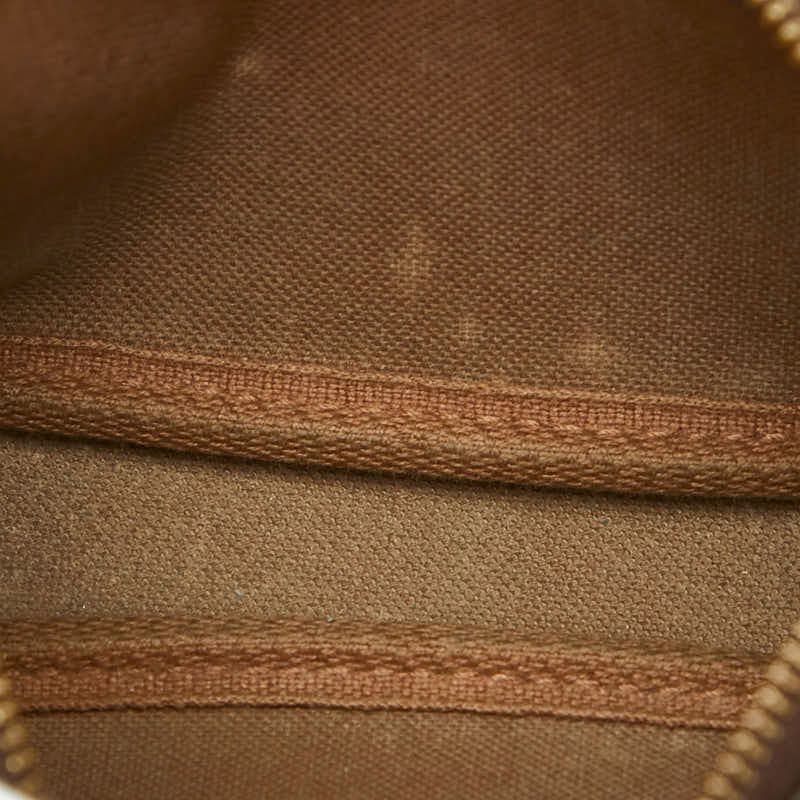 Louis Vuitton Monogram Mini Pochette Mini Handbag Pouch Brown Leather — view 9