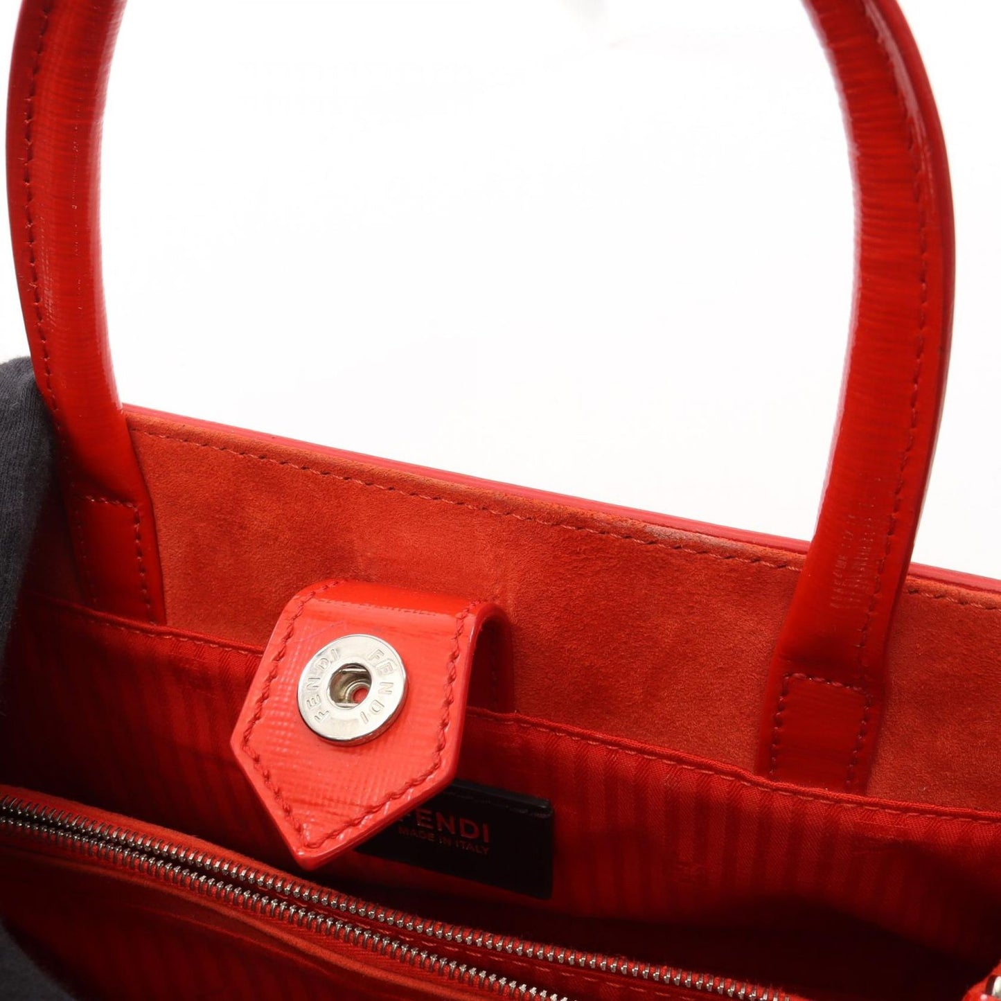 Fendi Handbag Petite 2-Way Red Patent Leather Petit Toujour Shoulder — view 9