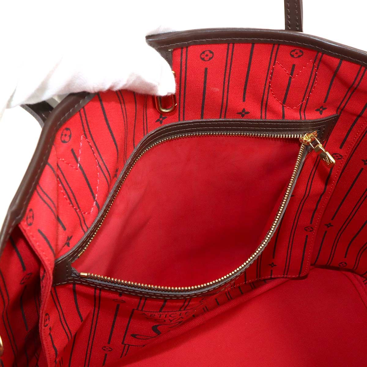 Louis Vuitton Damier Neverfull GM Tote Ebene Cerise Gold — view 8