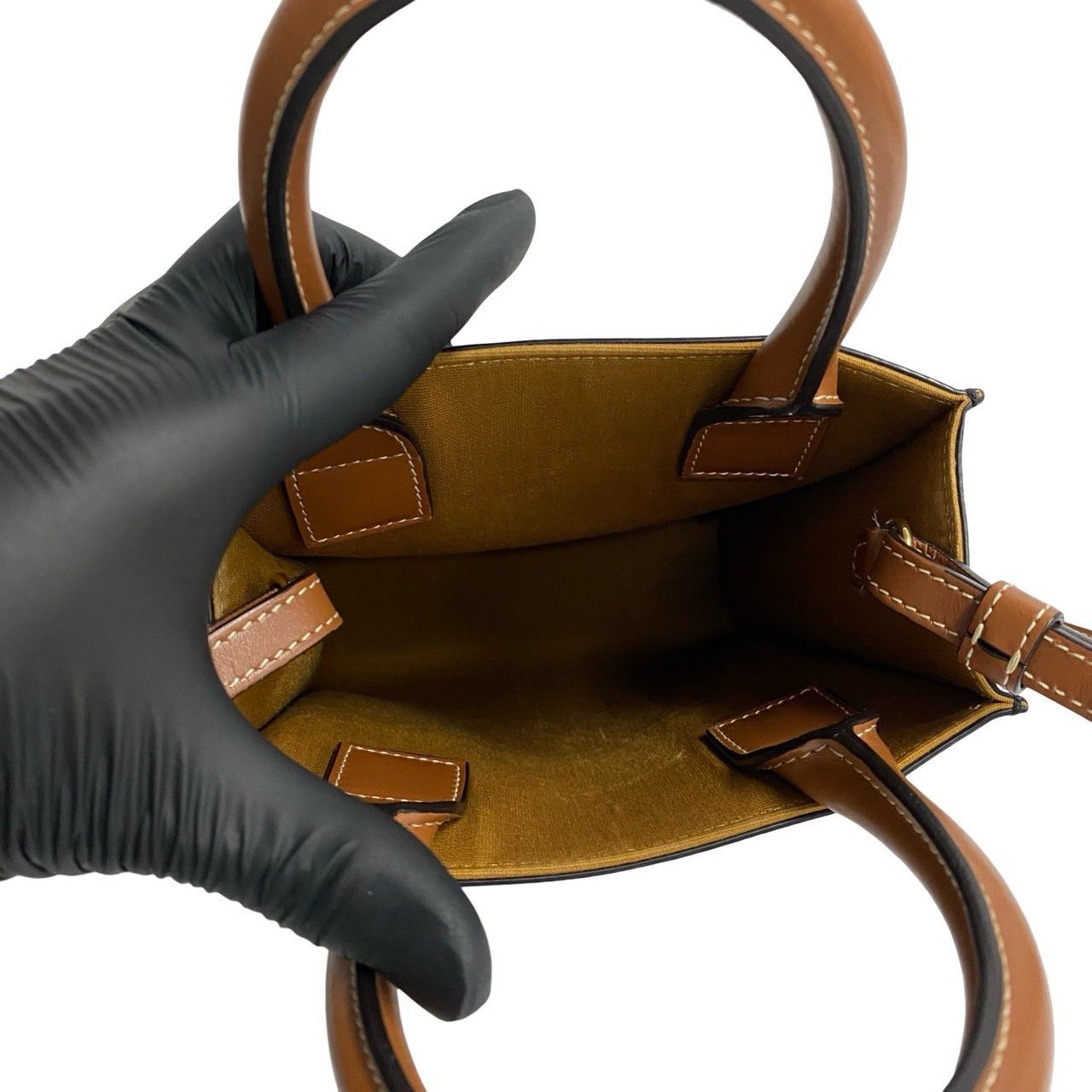 Celine Vertical Cover Mini Leather 2-Way Mini Tote Shoulder Bag Brown — view 8