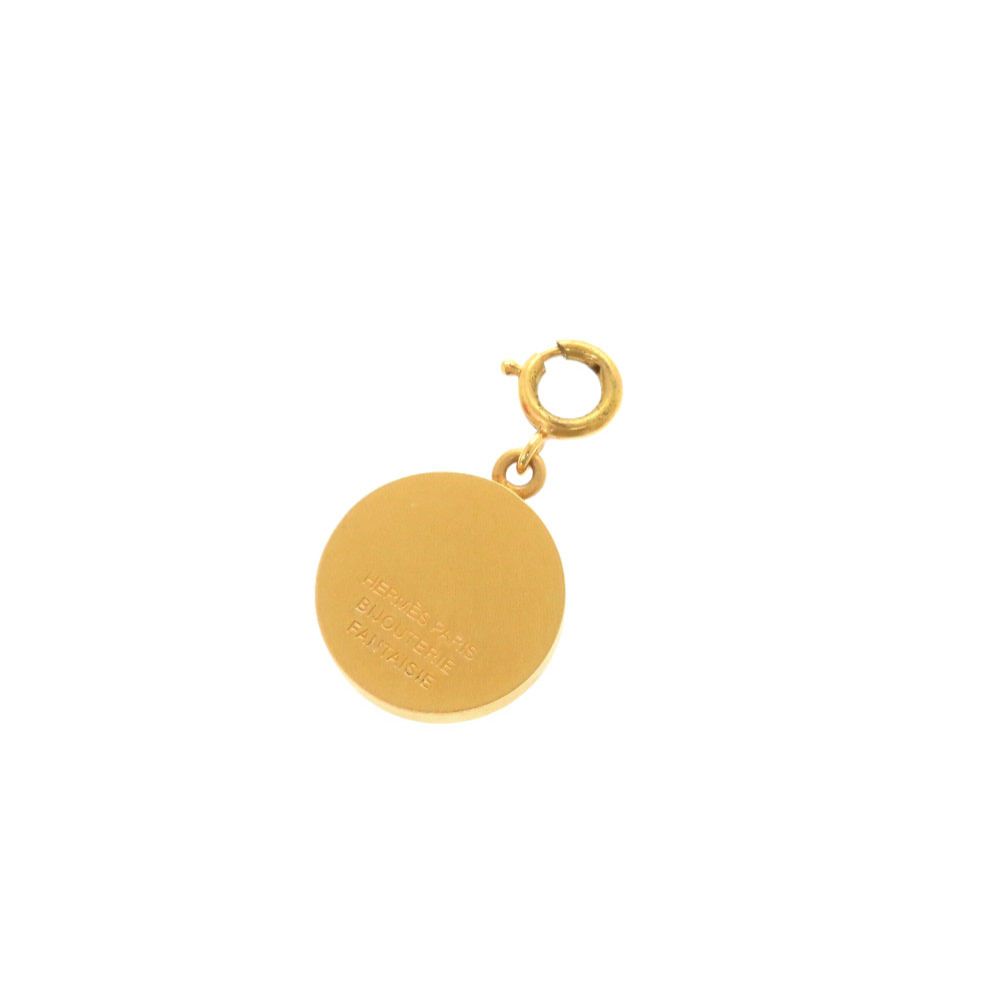 Hermes Series Shell Gold Pendant Top — view 2