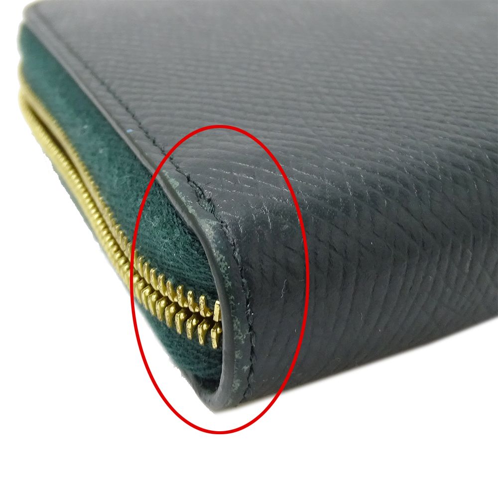 Celine Wallet Leather Moss Green Zip Around Simple — view 9