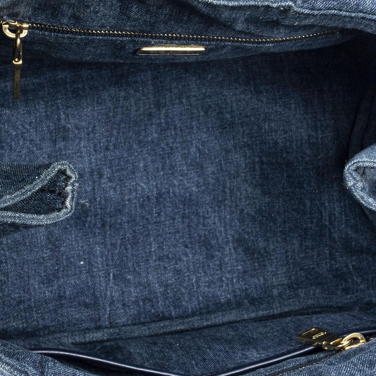 Prada Canapa Tote Blue Denim Canvas — view 9