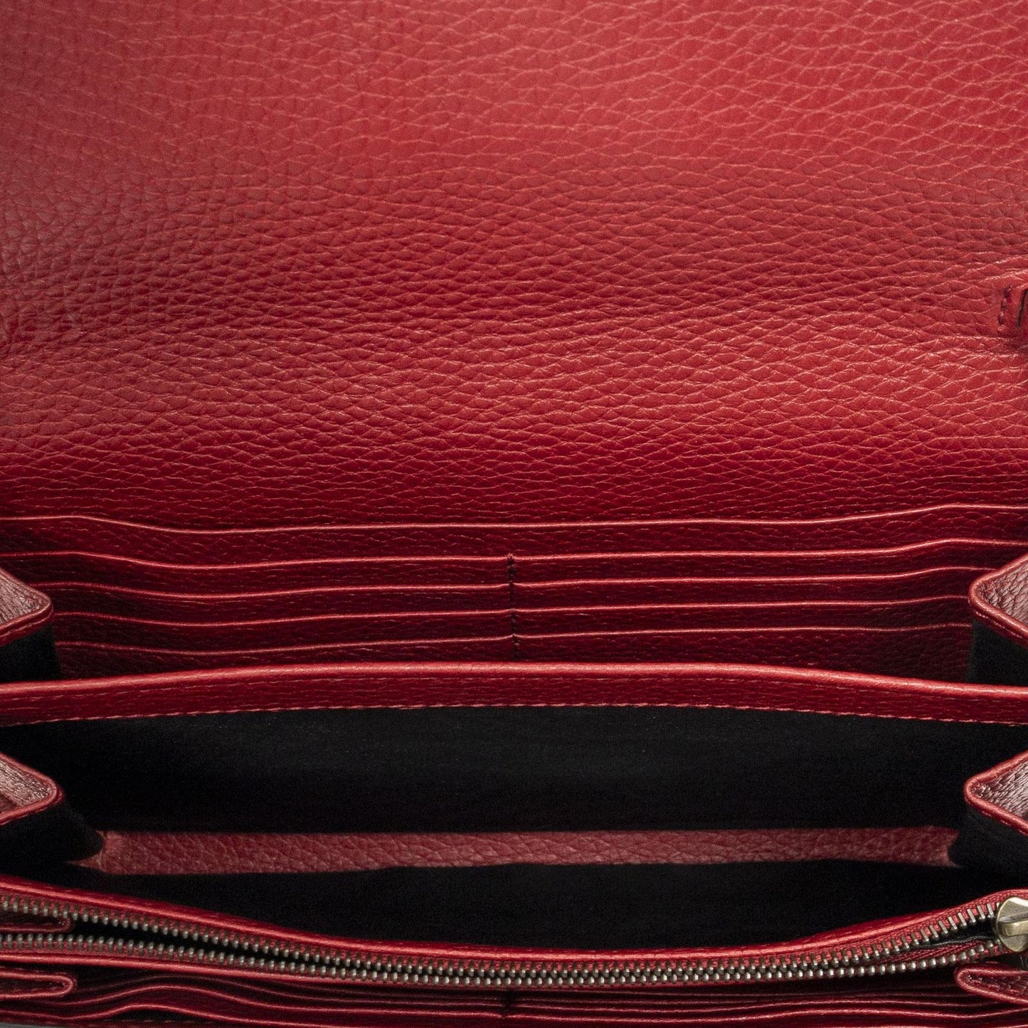 Gucci GG Marmont Wallet on Chainred Gray Calfskin Leather — view 9