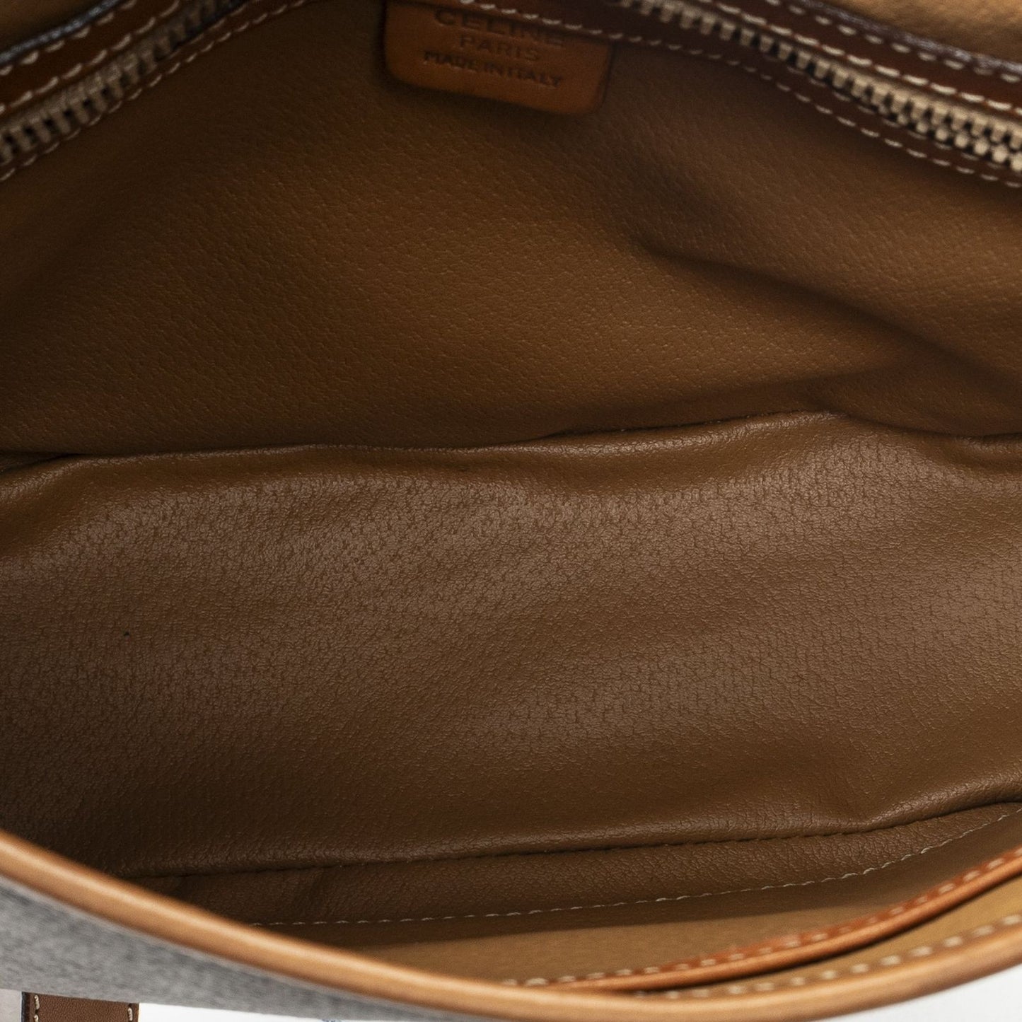 Celine Vintage Flap Messenger Brown Macadam Canvas — view 9
