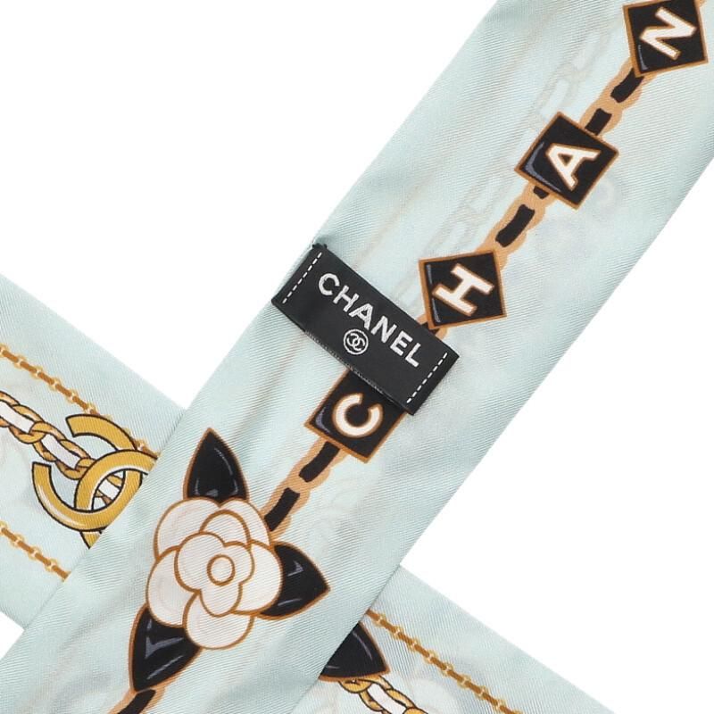 Chanel Flower CC Logo Silk Scarf — view 3