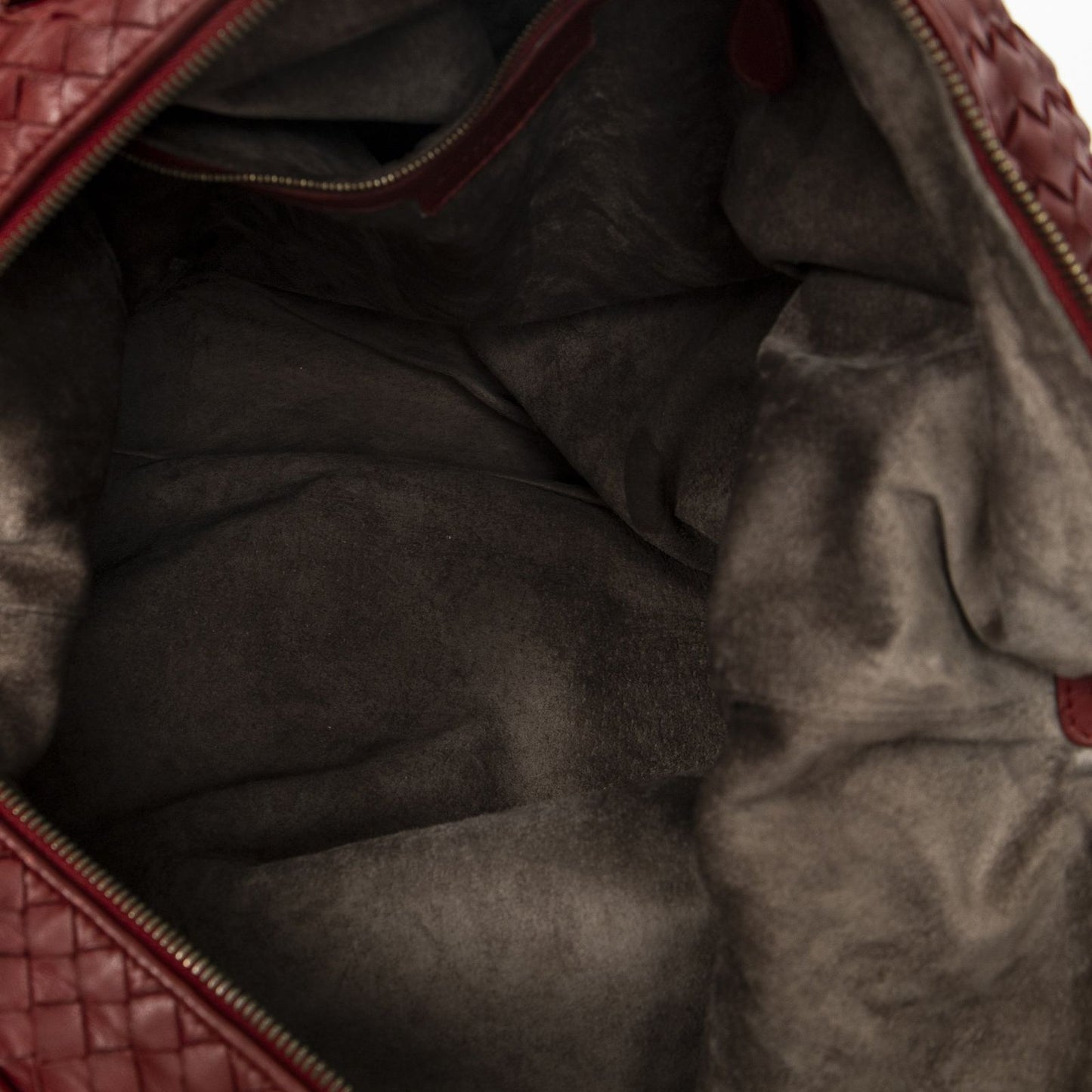 Bottega Veneta Large Convertible Tote Red Intrecciato Leather — view 9