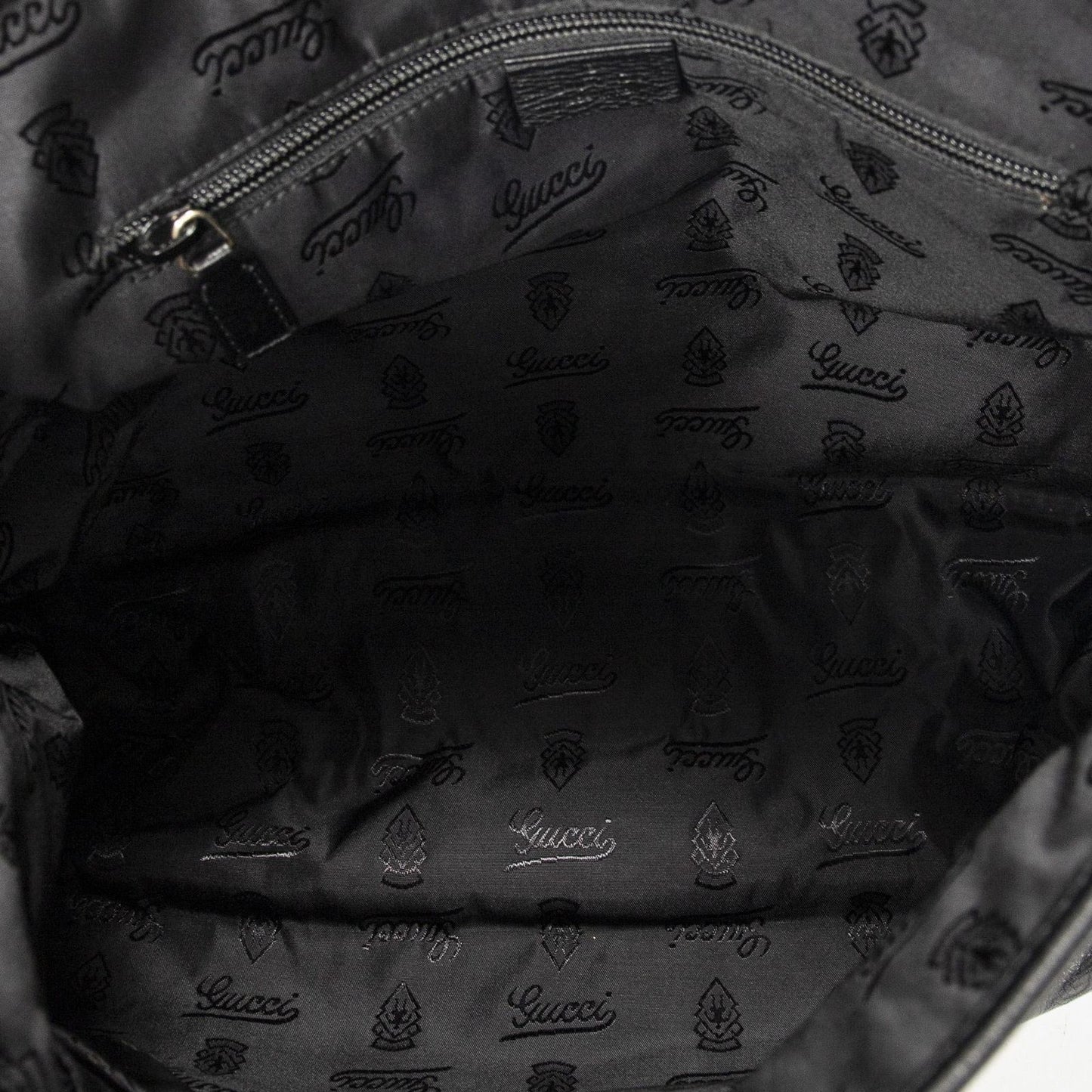 Gucci Large Flap Messenger Black Guccissima — view 9
